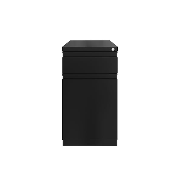 20 In. Deep Mobile File Cabinet 2 Drawer With XL Backpack Drawer, Letter Width, Black